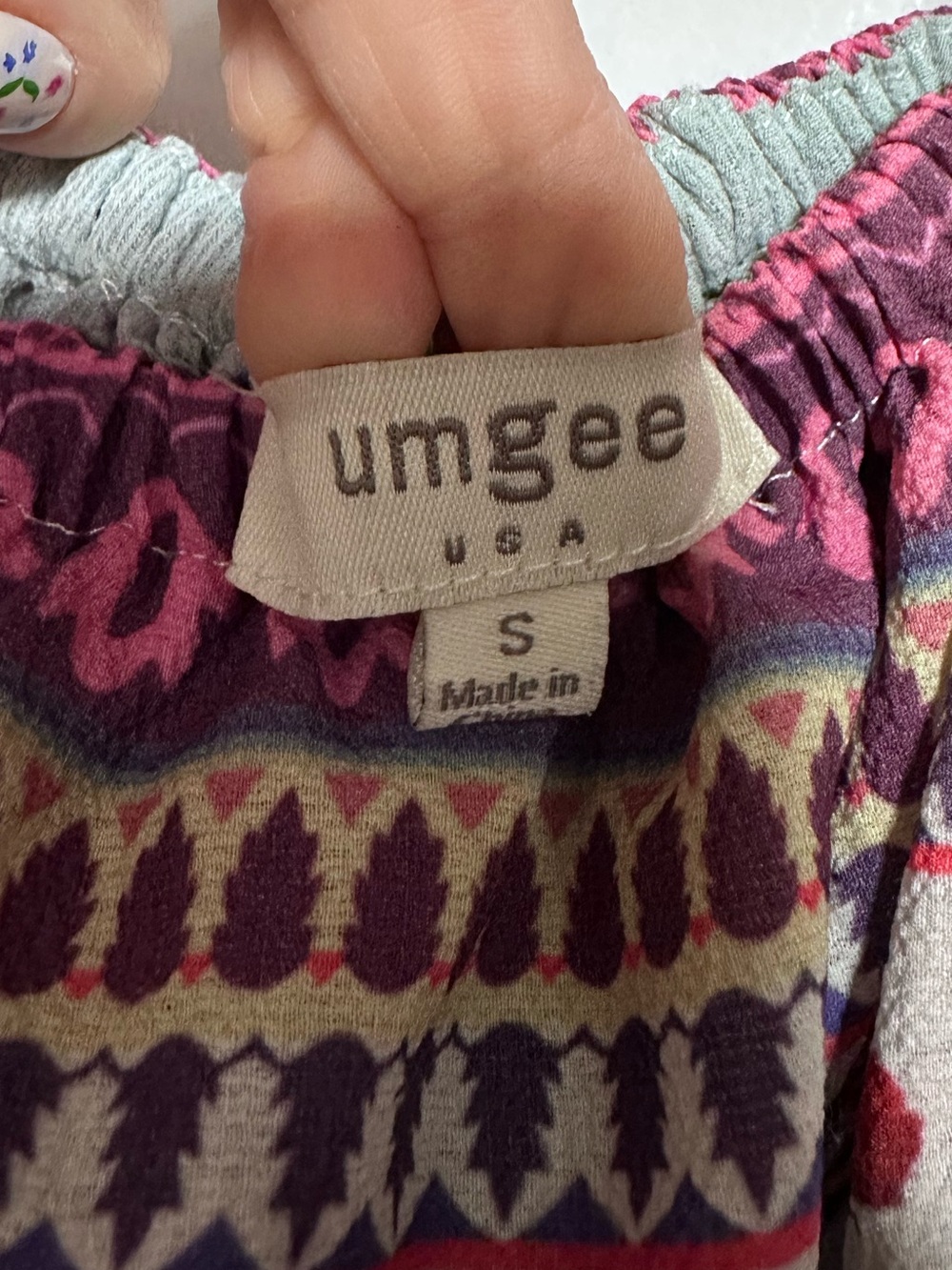 Umgee Off-the-Shoulder Boho Maxi Dress | Size Small - Picture 6 of 10